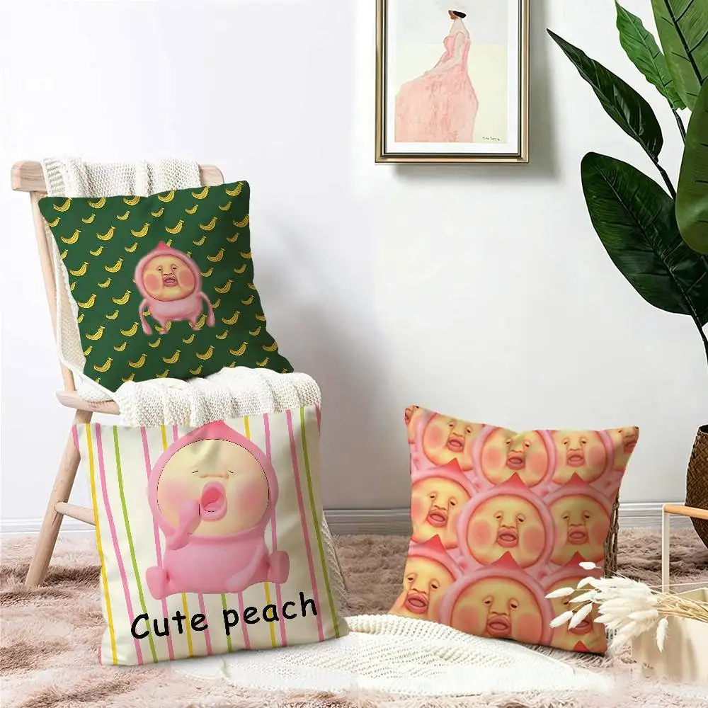 Cartoon K-Kobito Zukan Peach pillow cover sofa cushion cover home room decoration children gift