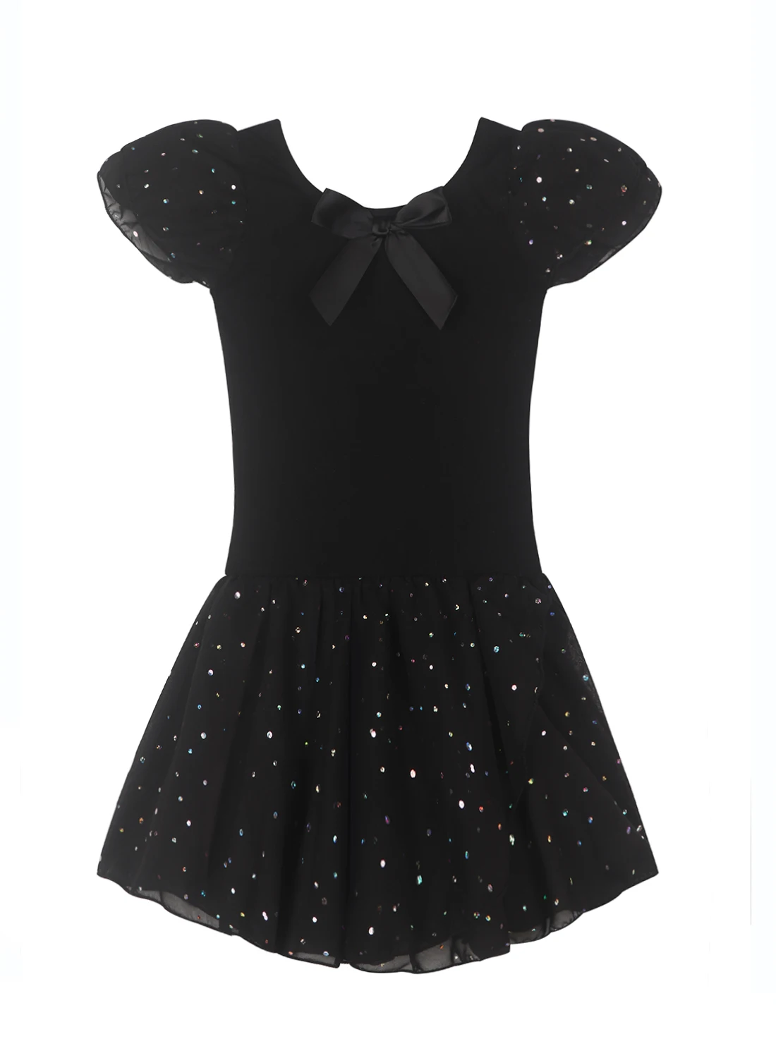 Glitzer-Trikots für Mädchen für Ballett, Tanzkleid mit Tutu-Rock, Rüschenärmel, Ballett-Trikot, Performance-Kleidung – Detail 32