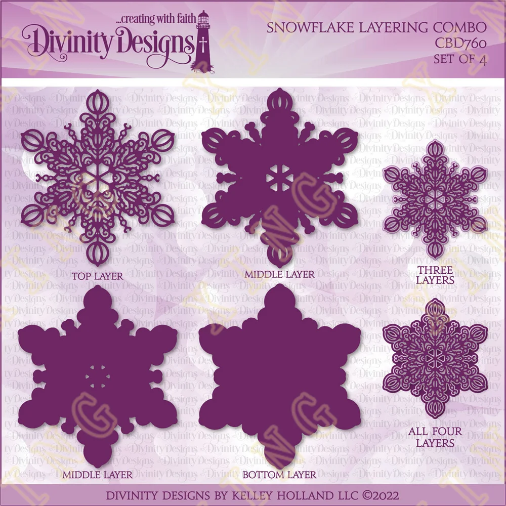 

Snowflake Layering Combo Dies Metal Cutting Die Scrapbook Embossed Paper Card Album Craft Template Cut Die Stencils New Arrival