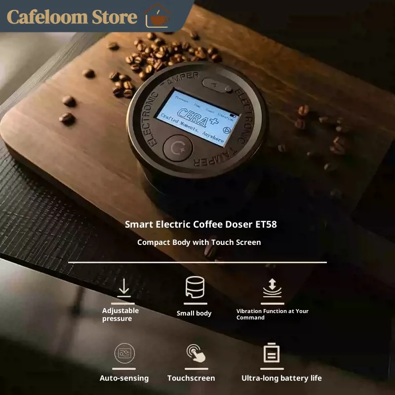 CERA ET58 58Mm Electric Coffee Tamper Adjustable Constant Pressure Wireless Automatic Distributor Touch Screen For Coffee