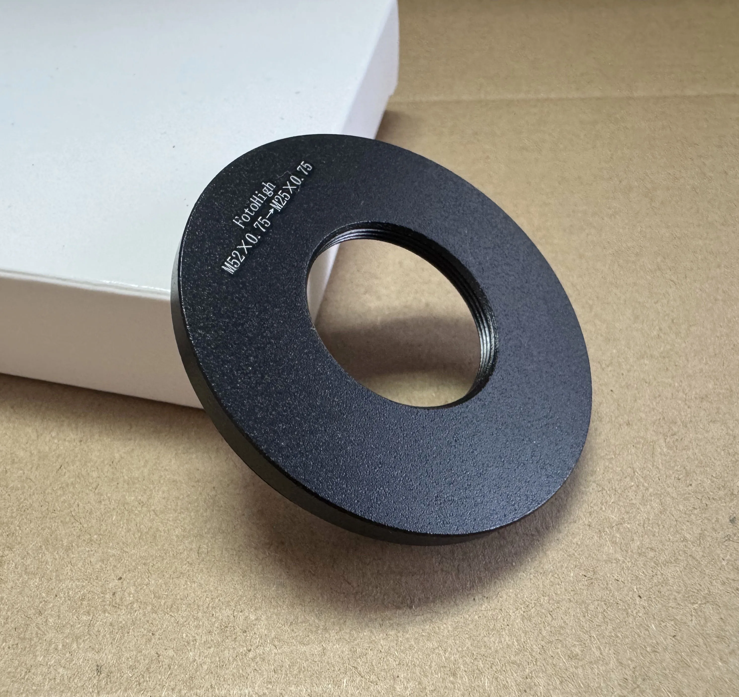 Adaptateur Nikon CFI M25 pour objectif de microscope vers M52 x0.75 52mm M58X0.75