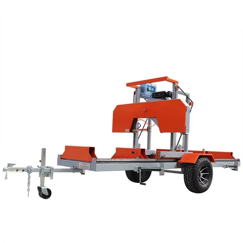 【specialized】Automatic Wood Cutting Log Portable Sawmill Equipment Horizontal Band Saw Sawmill Band Sawmill