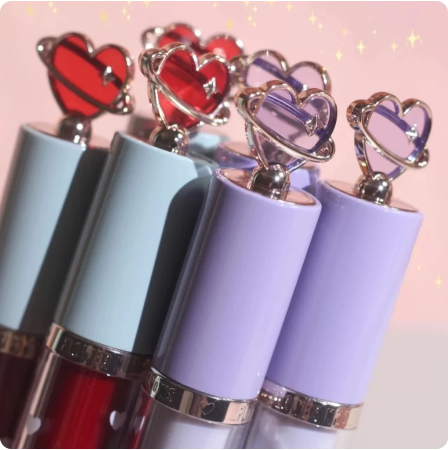 Flower Knows Lip Glaze Cherry Party مرطب غير لزج لامع سطح مرآة مرطب يدوم طويلاً #5