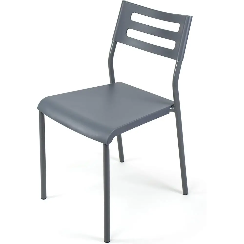 

Desk Chair no Wheels, Grey, 16"W x 19"D x 30"H, 200 lbs Max - Lightweight Plastic Chair or Small Spaces - Premium Stackable Mini