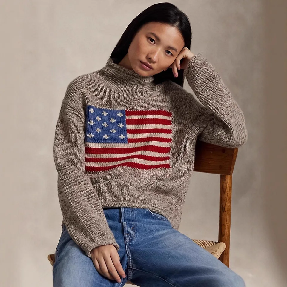 

‌Fall Winter 2026 Turtleneck Sweater for Women Retro Chunky Knit Oversized Pullover Cozy Long Sleeve Casual Top