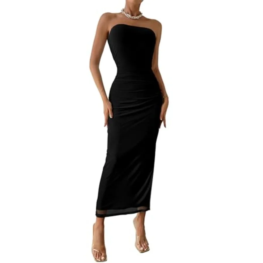 Floral Strapless Maxi Dress for Summer Weddings