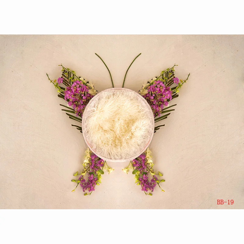 Sheng yongbao Neugeborenen Baby Fotografie Hintergrund Requisiten Pelz Girlande Blumen vogelnest Geburtstag hundert Tage Studio Hintergrund BB-01