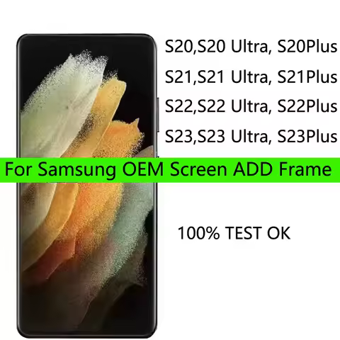 Super OLED Pantalla For Samsung S20 S21 S22 S23 PLUS Ultra S20Ultra S21Ultra S22Ultra S23Ultra Lcd Display Touch Screen Assembly