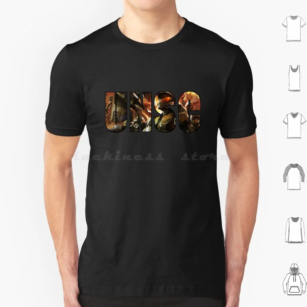 Unsc T Shirt Cotton Men Women DIY Print The Master Chief Reach 3 Infinite Marines United Nations Space Command United Sci Fi