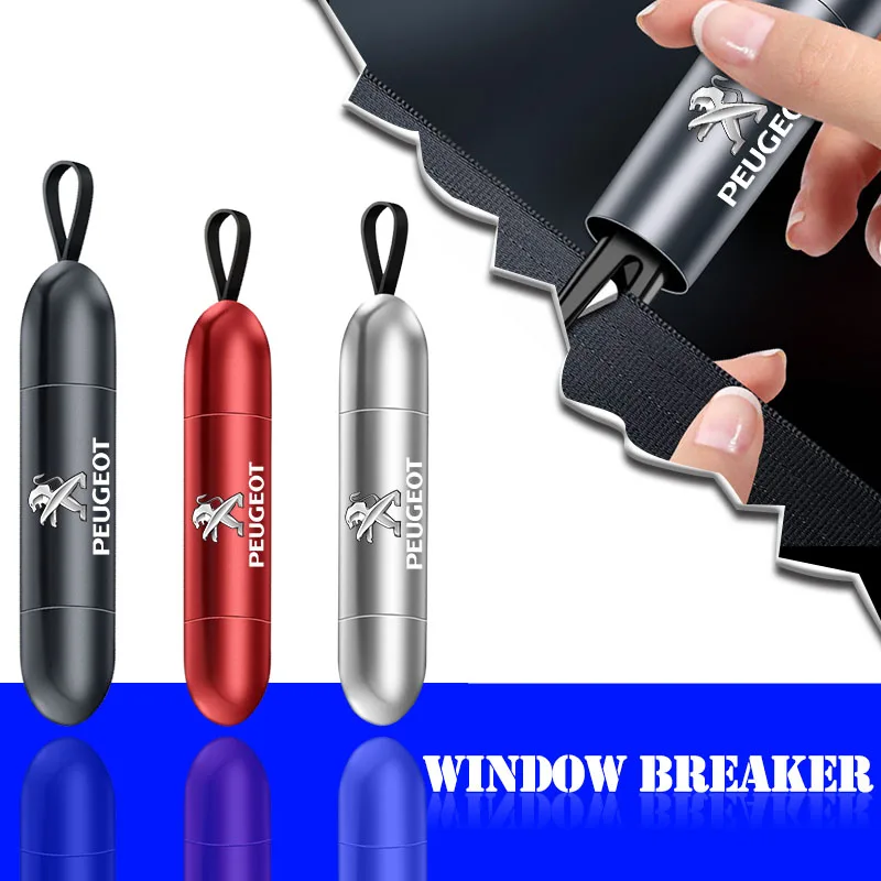 

Автомобильный безопасный молоток, оконный выключатель, резак ремня безопасности для Peugeot 206 307 308 3008 207 208 407 508 2008 5008 107 106 205