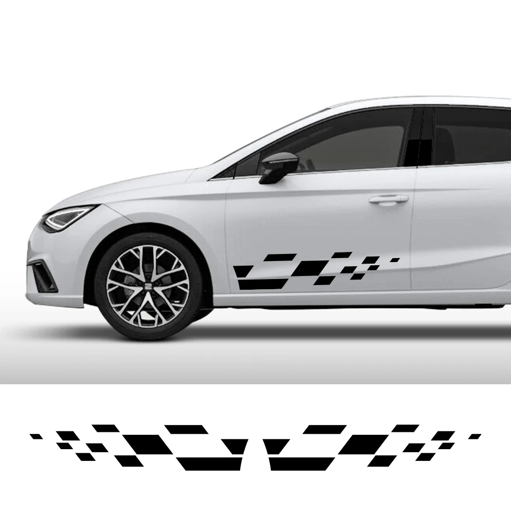 

Наклейки на боковые двери автомобиля, 2 шт., виниловые наклейки В гоночном стиле, аксессуары для автотюнинга для Seat Ibiza 6j 6l fr Ateca Altea leon Alhambra