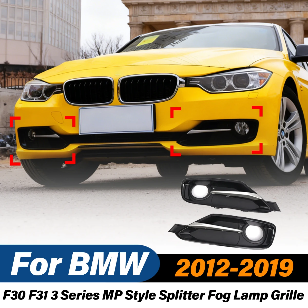 

Для Bmw F30 F31 3 серии 2012 2013 2014 2015 2016 2017 2018 2019 Автомобильный MP Стиль Сплиттер ABS Противотуманная фара Решетка Комплект модификации кузова