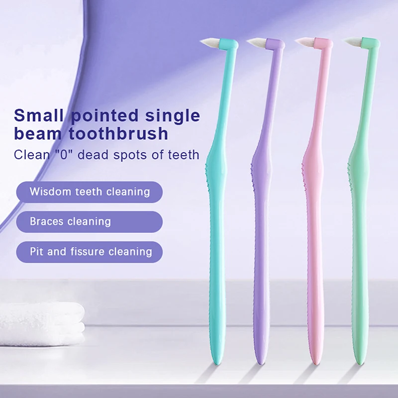 Small Pointed Tip Orthodontic Toothbrush Soft Teeth Cleaning Toothbrush Oral Care Tool Small Head Cleaning Between Teeth