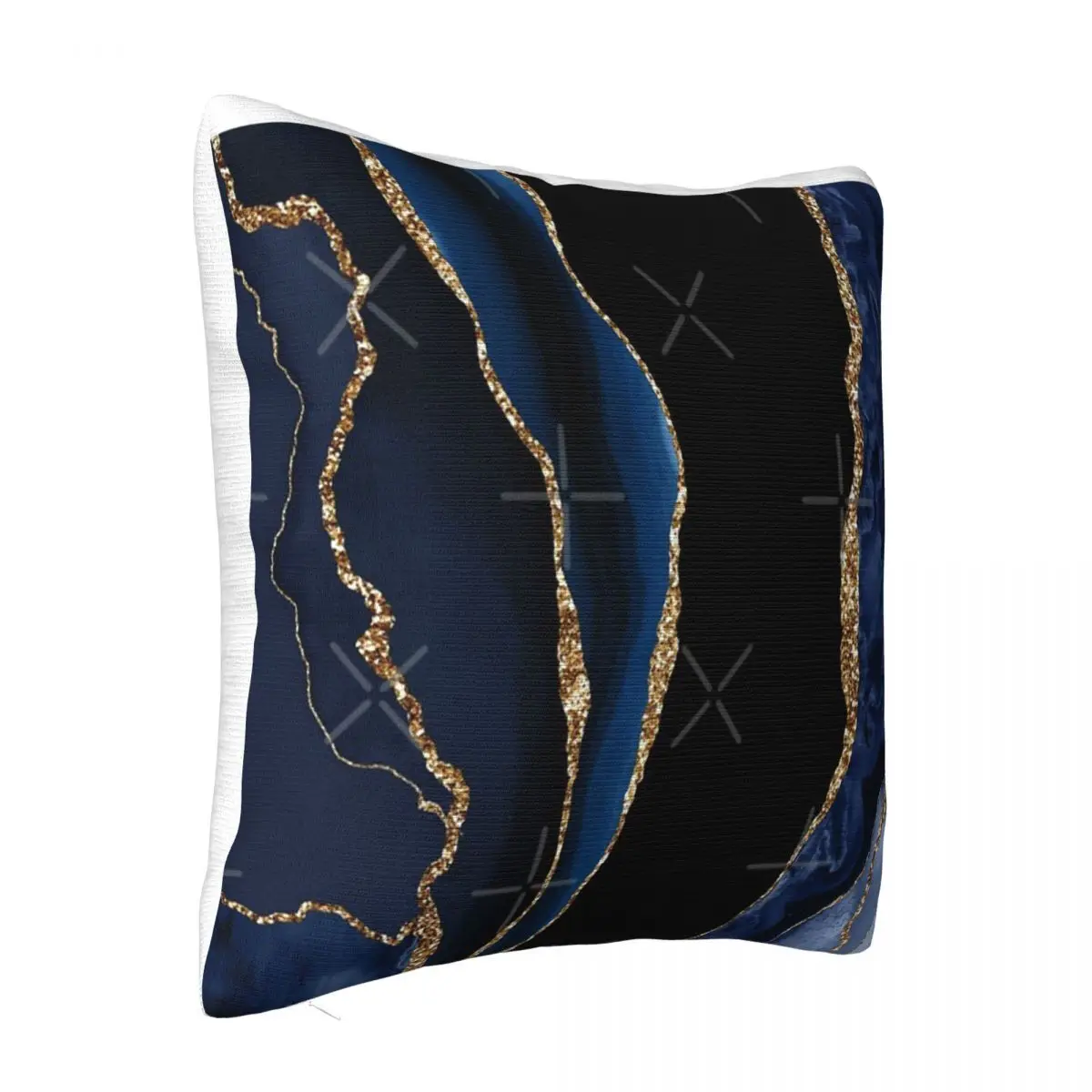 Abstract Blue And Gold Modern Geode Headboards Pillowcase 40X40 Pillow Covers Decorative Pillow Case Pillow Cover