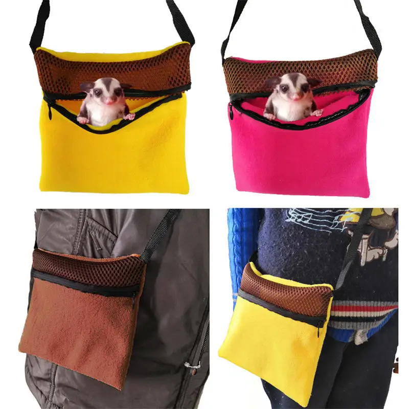 Outgoing Sleeping Bag Small Animal Carriers Rats Hamster Carrier Bag Travel Carry Pouch Breathable Handbag for Sugar Glider