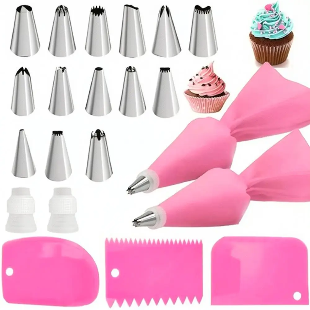 Pastry Pastry Icing Kit Piping Nozzles Reusable Bags Scrapers For Cake Frosting Decorating Kitchen Baking Tools Essentials - Aliexpress Deal