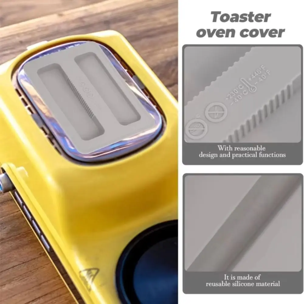 Silicone Toaster Dust Cover Dustproof Soft Breakfast Machine Cover Universal Toaster Upper Lid 5