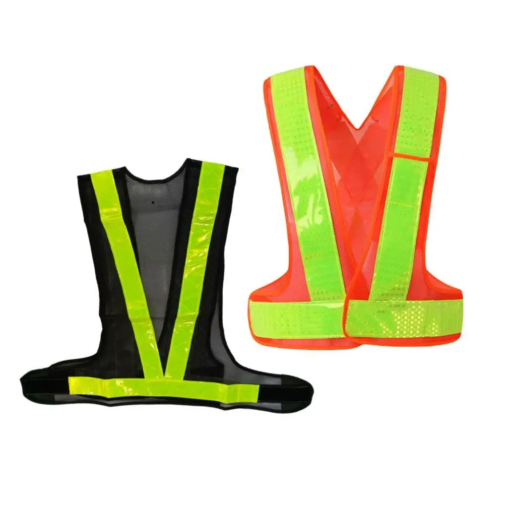 Reflective Mesh Vest High Visibility Sleeveless Jacket Safety Waistcoat Adjustable Fit for Engineer Work Protection