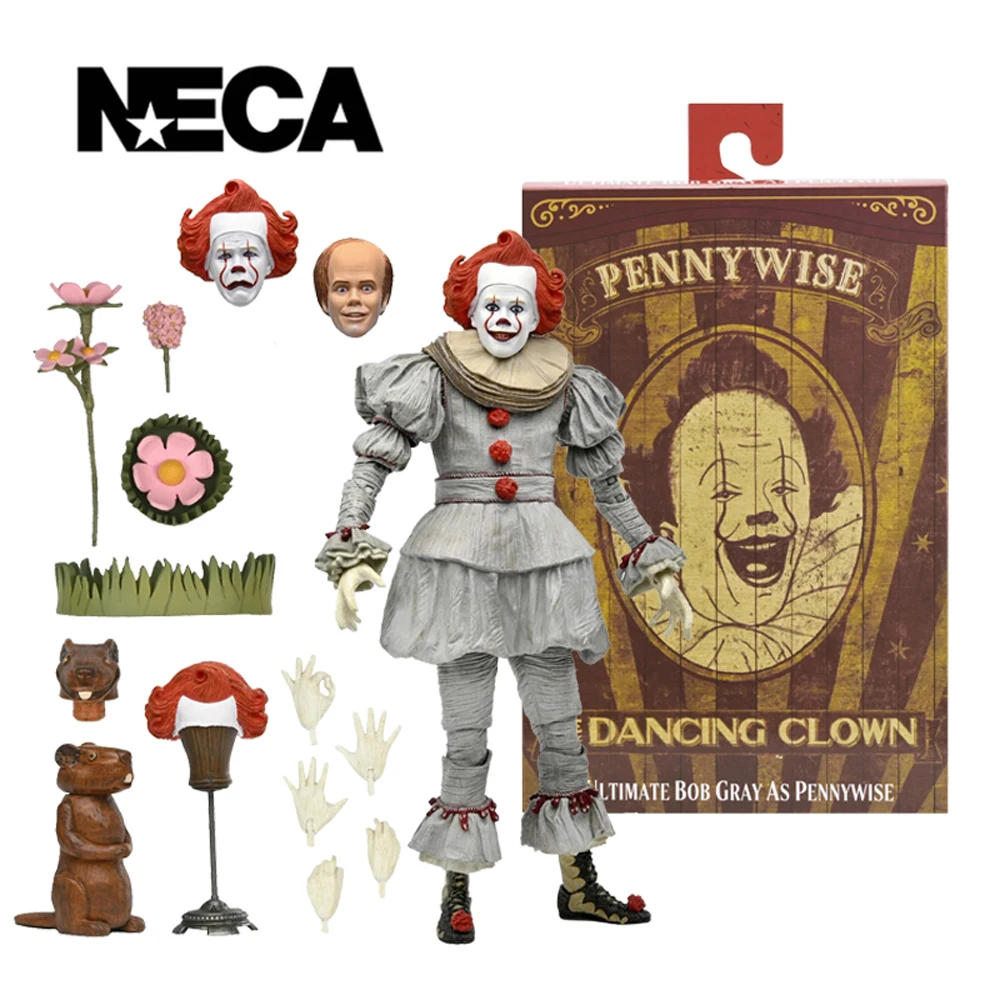 NECA Bienvenido a Derry - Figura de acción Ultimate Bob Gray como Pennywise, modelo a escala de 7 pulgadas, kit de garaje