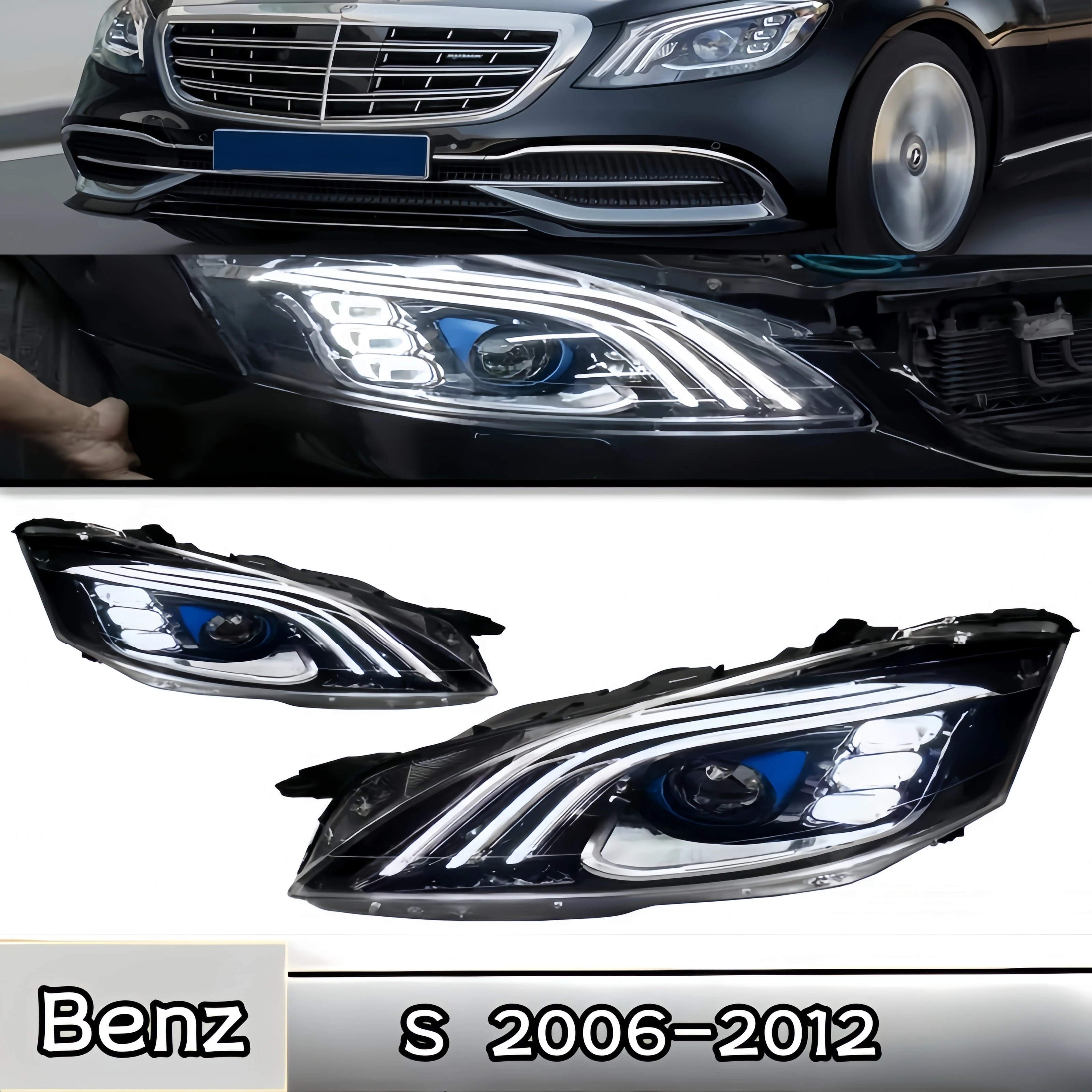 Specially designed for Mercedes Benz S-Class W221 three eyelid headlight assembly geometry multi beam S400 S450 S680 for Maybach