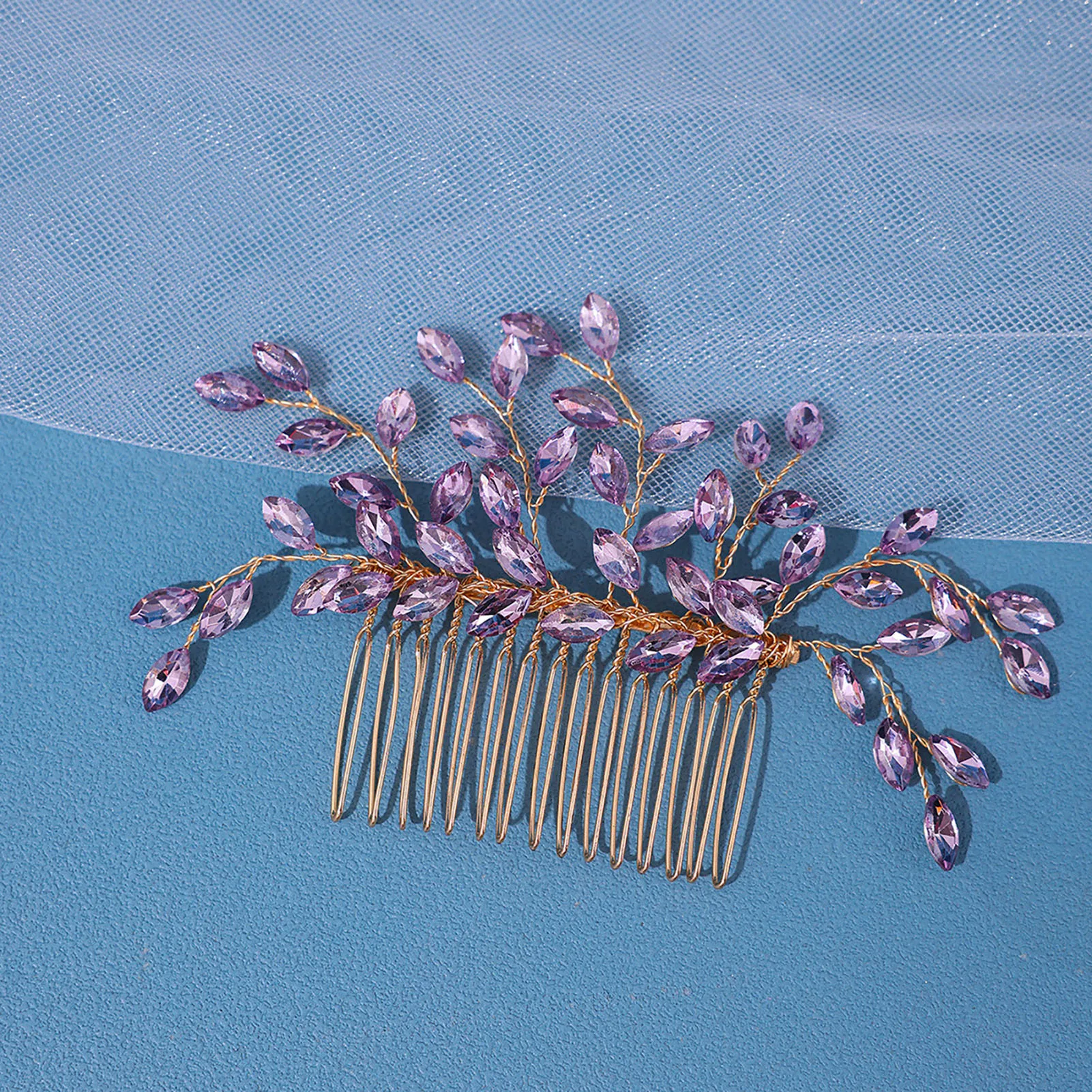 Hair Jewelry Hair Comb for Women Stable Grip Handmade Headwear with Smooth Teeth for Thick Curly Hair Styling Decoration