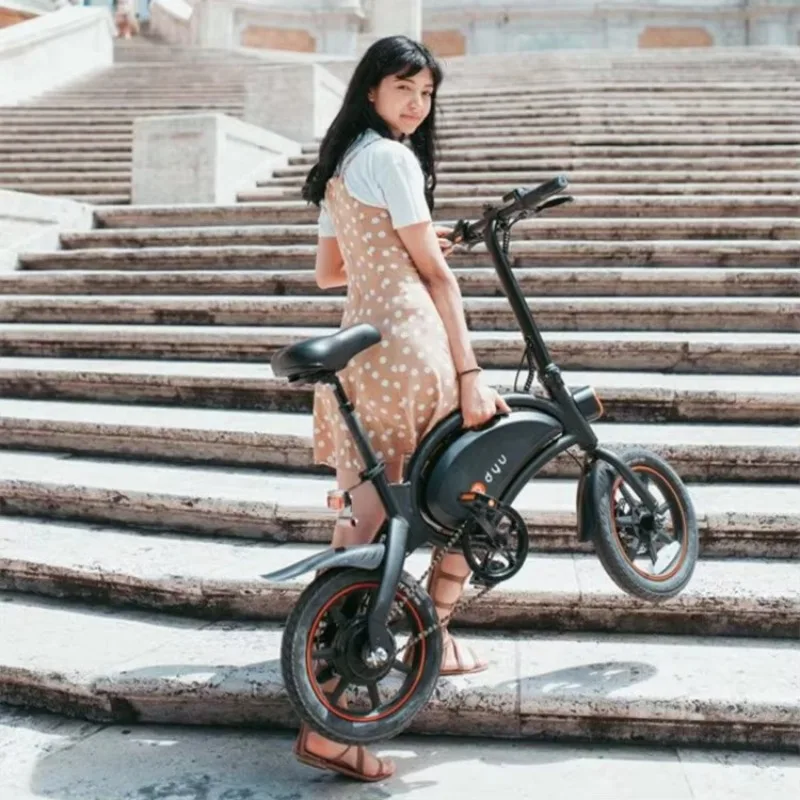 STLF DZ WJW Fortschrittliches günstiges Faltrad, leichter Fahrrad-Elektroroller zum Verkauf, zusammenklappbares E-Bike-Rad, 14-Zoll-Räder einstellen