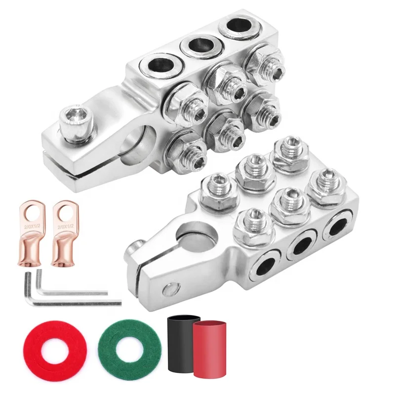 Boutique 12V Auto Car Battery Clamp Positive and Negative Made From Durable Copper Crimp Terminal Type