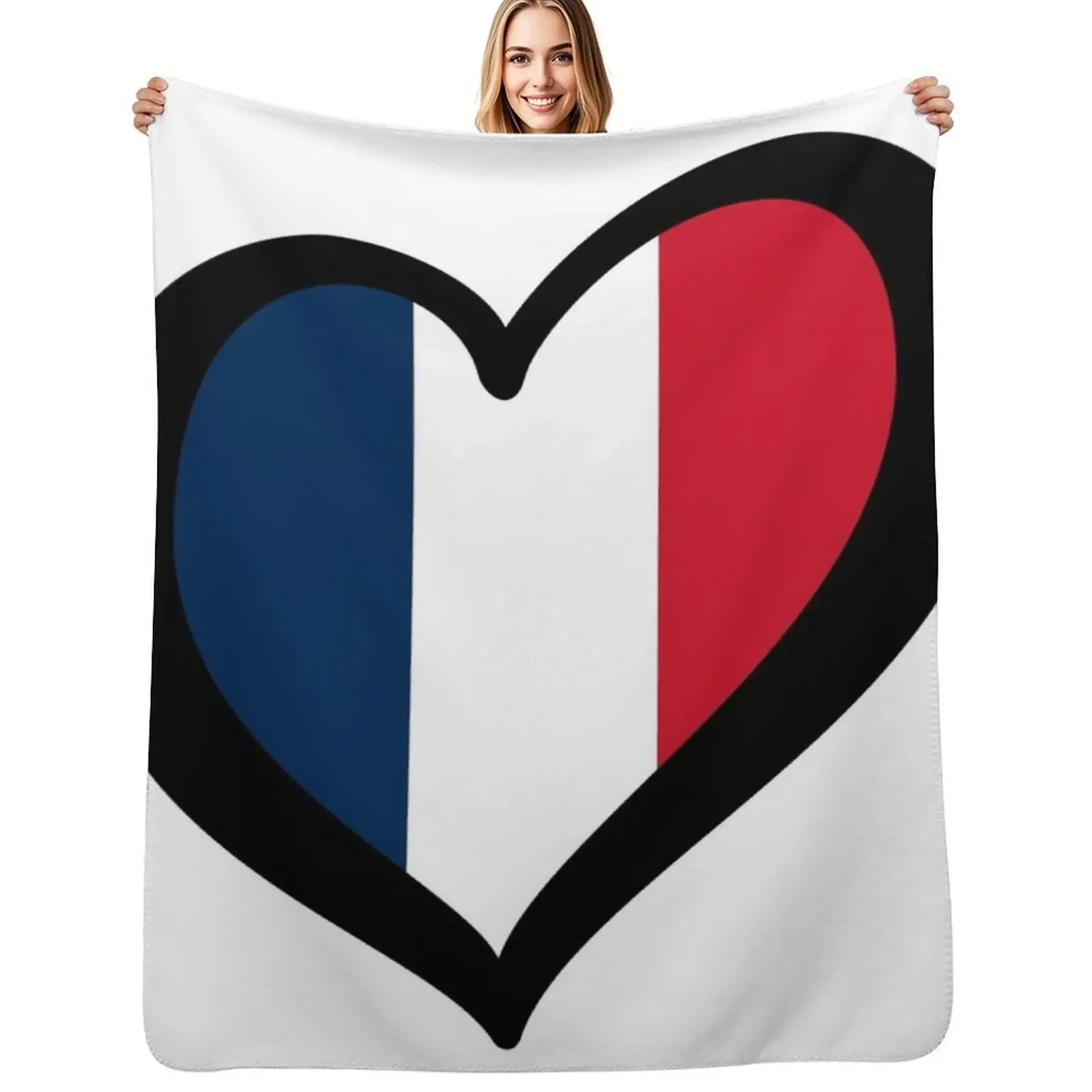 

Eurovision-style Heart - France Throw Blanket anime bed plaid manga Blanket