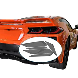 10pcs Smoked Vinyl Overlay  Tail Light Blackout Covers Kit  Car Stickers for Corvette C8