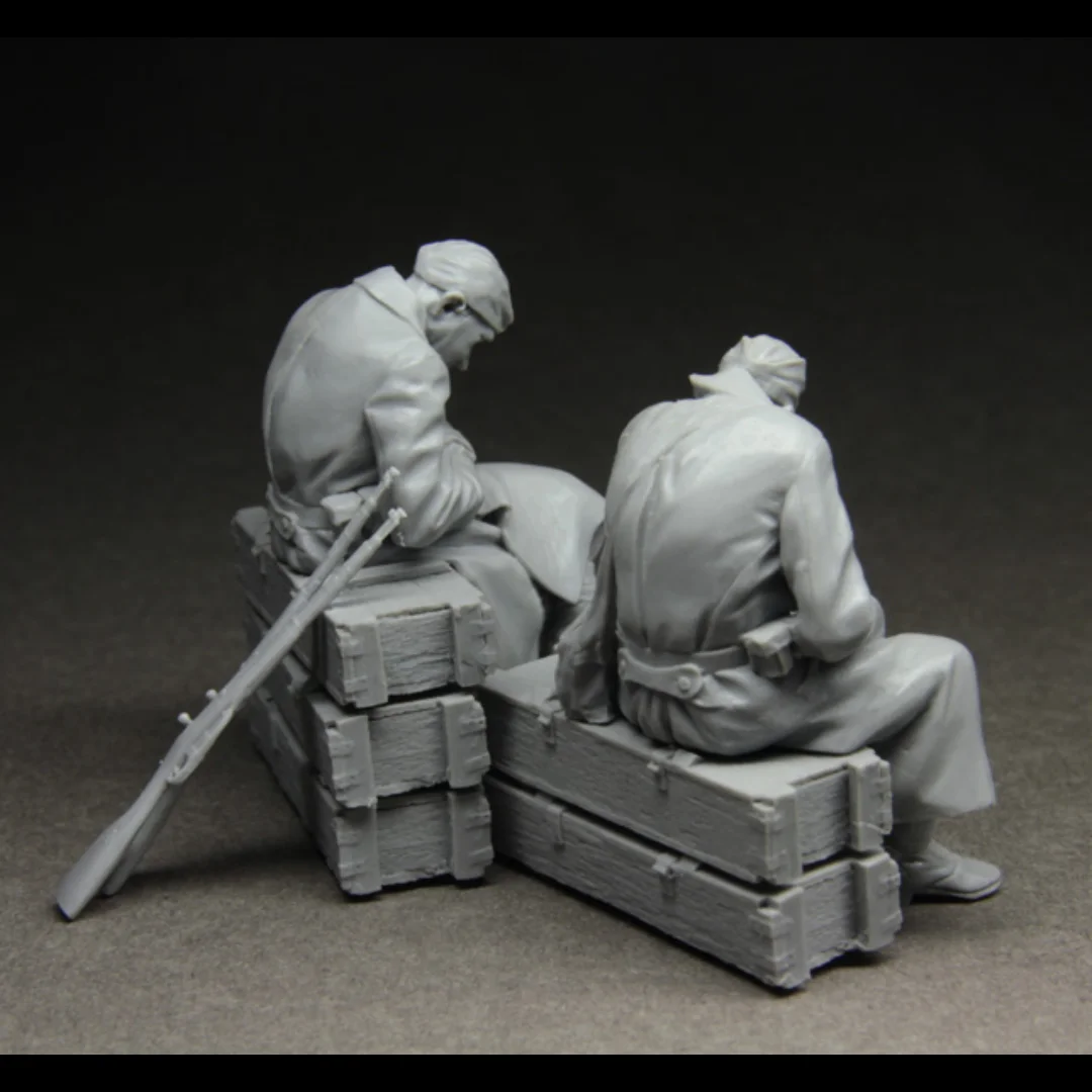 

Комплект неокрашенной модели солдата из смолы 1/35, отдых артиллерии Красной Армии в разобранном и неокрашенном виде GK, 672R