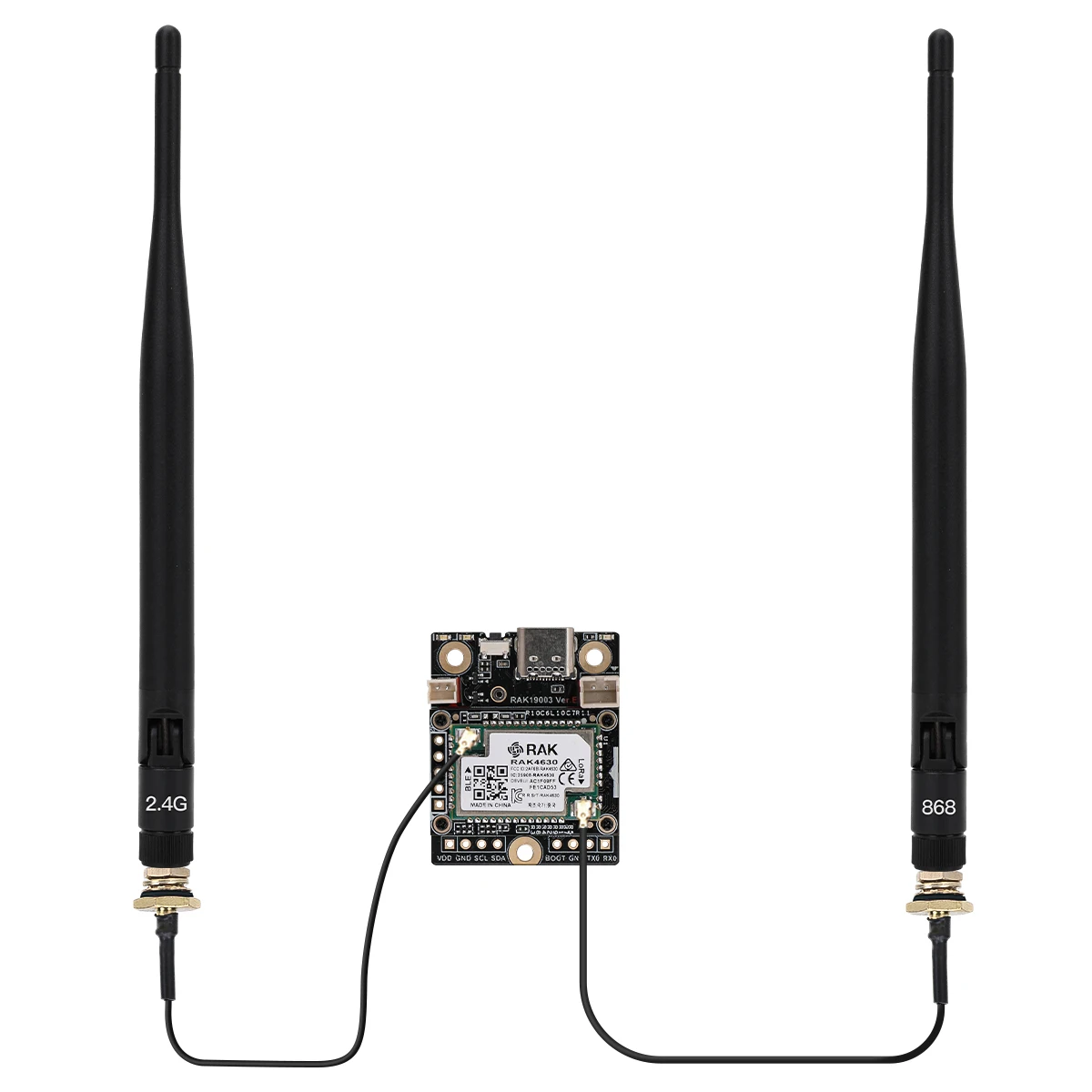 WisBlock Meshtasti Starter Kit RAK19003 Base Board+RAK4631 WisMesh NRF52840 LoRa Module Compatible with Meshcore 433/868/915MHz