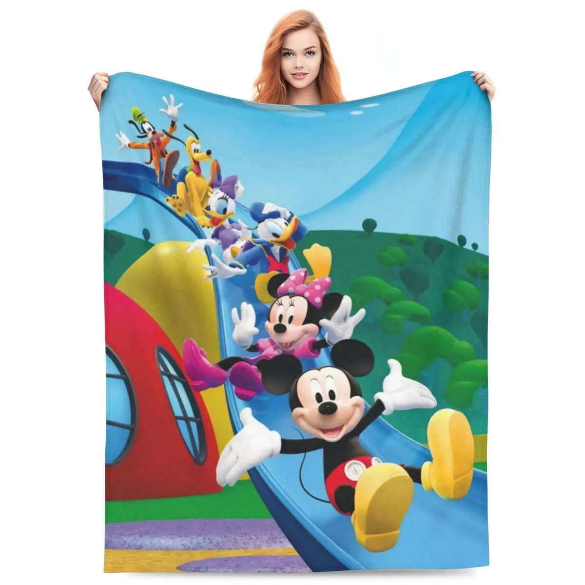 

Mickey Mouse Clubhouse Friend Blanket Travel Office Flannel Bedding Throws For Couch Chair Warm Soft Design Quality Bedspread