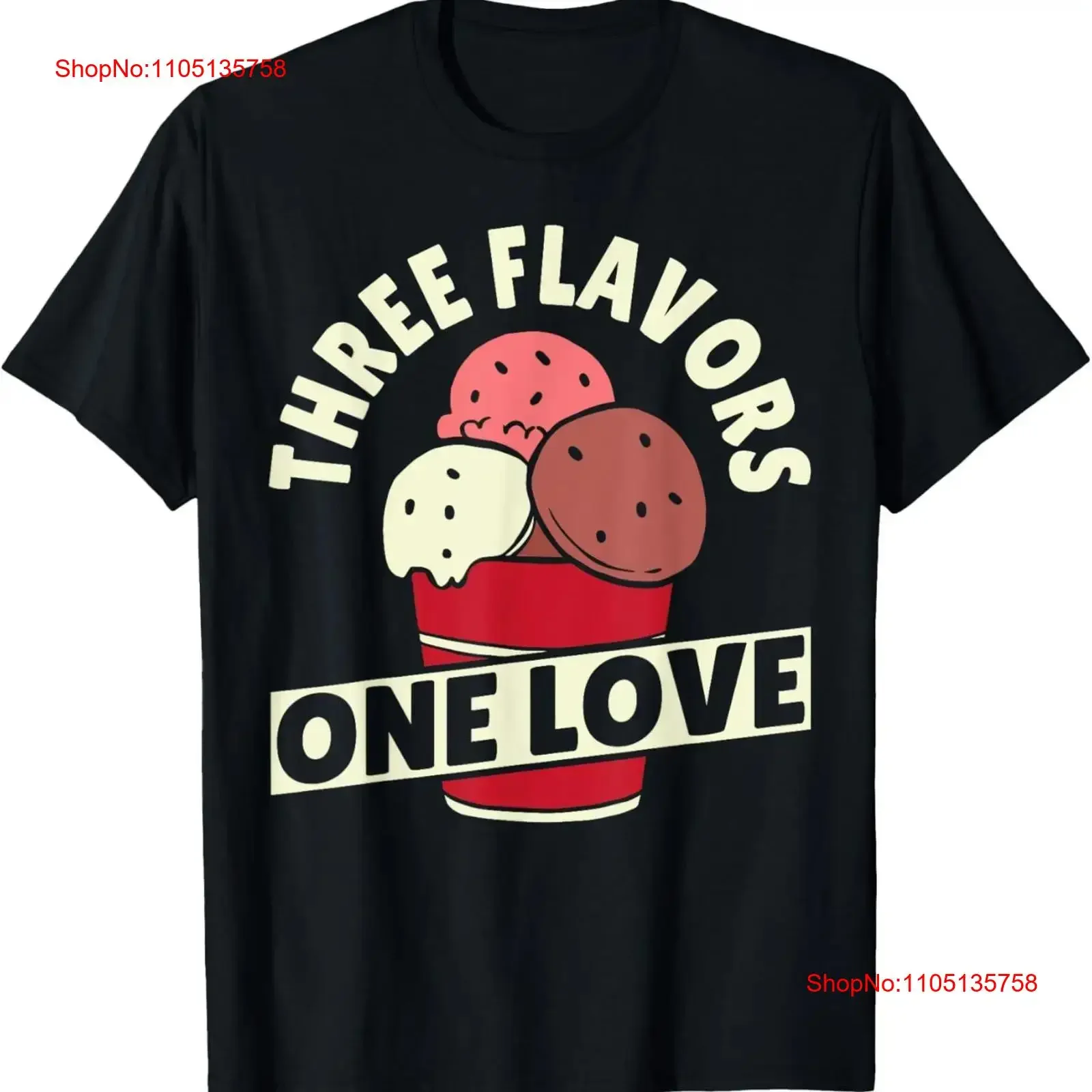 Neapolitan Ice Cream Chocolate Strawberry Vanilla T Shirt  vintage Washed Casual Versatile Comfortable homme Breathable Unisex