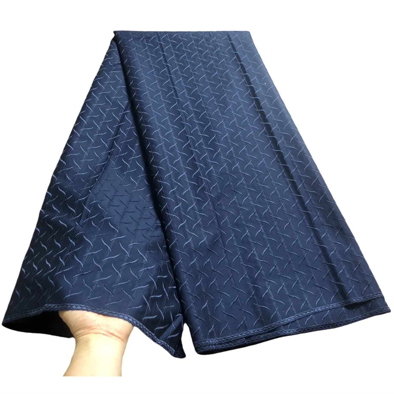 

Hot Sale Men Hollow Out 100% Cotton Luxurious Embroidery Swiss Voile Lace High Quality Polish Fabric Sewing Material 5 Yards 173