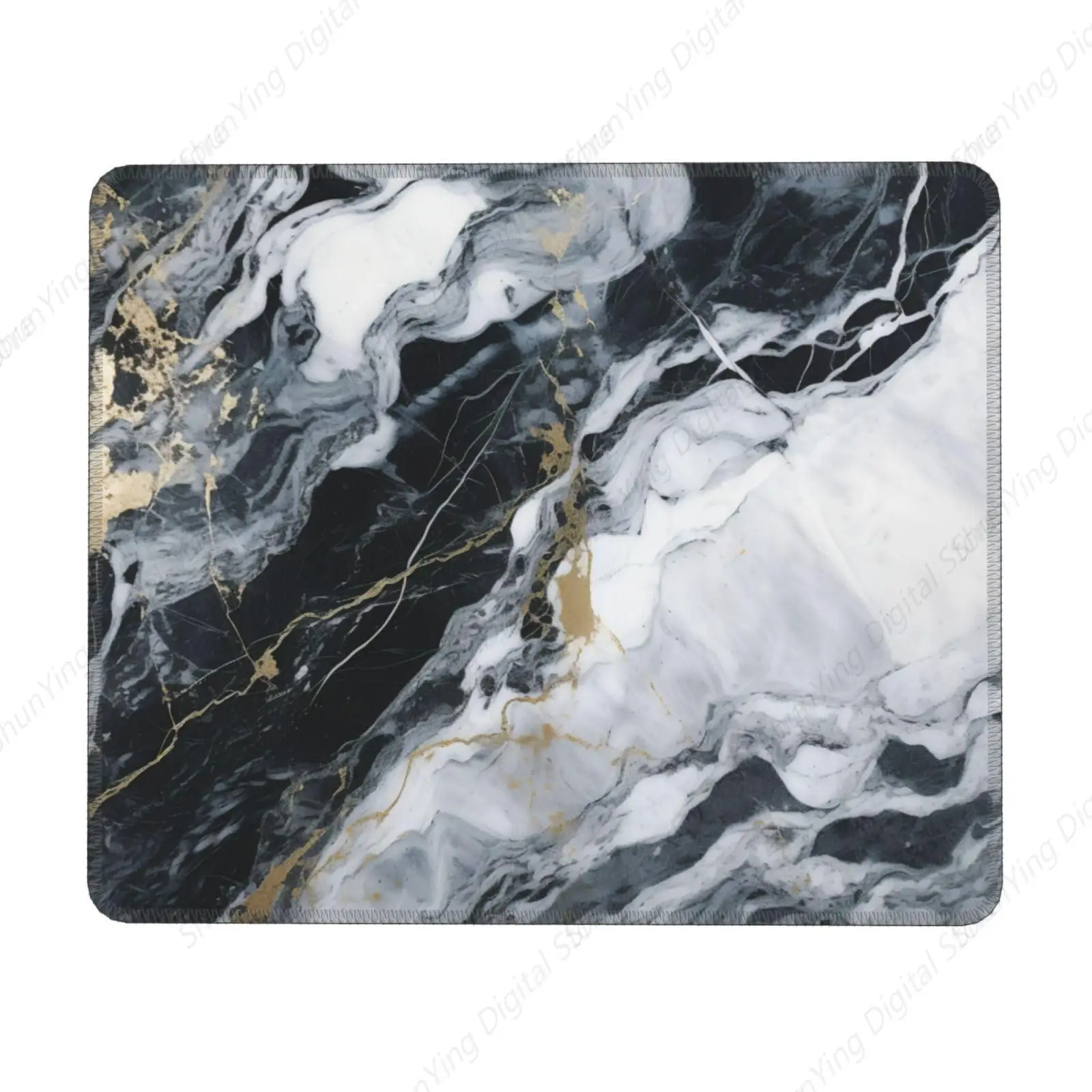 Marble Black And White Mouse Pad Anti Slip Rubber Gaming Mouse Pad Suitable For Office Mouse Pads On Computers And Laptops