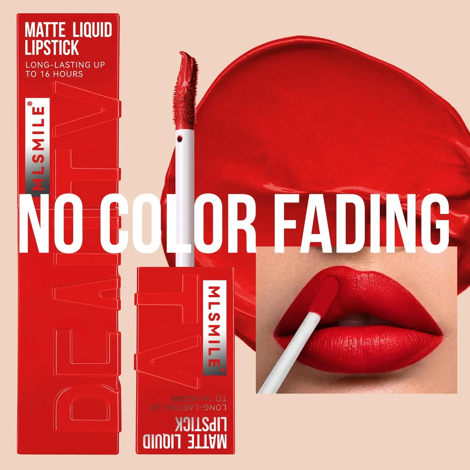 Lipstick Glossy Finish Lip Makeup Fashionable Girls Daily Use Creamy Matte Lip Stain Smudge-Proof Long Wearing Non-Stick Cup