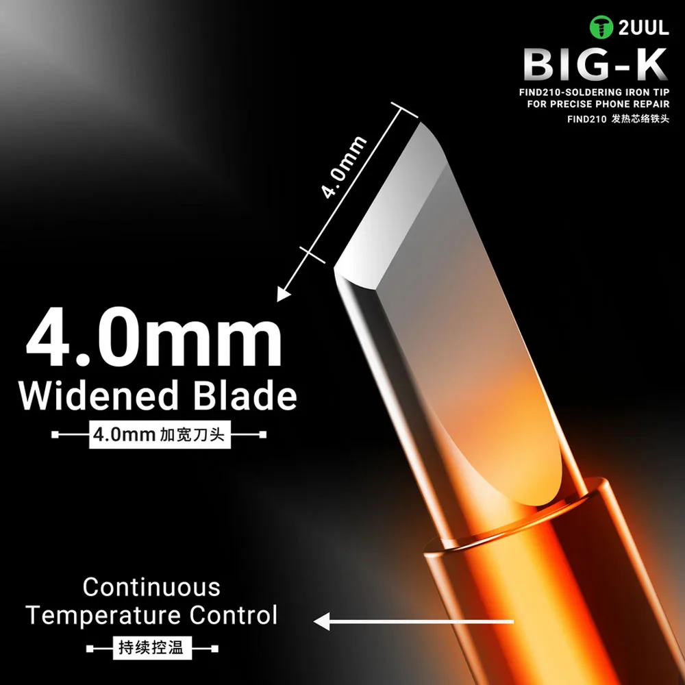 2UUL FD21 Big-K Soldering Iron Tip for C210 Soldering Station (5 Pack)