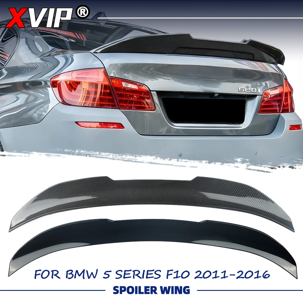 

XVIP Glossy Black Glossy Carbon Fiber Look PSM Style Rear Spoiler Wing For BMW 5 Series F10 Sedan 2011-2016