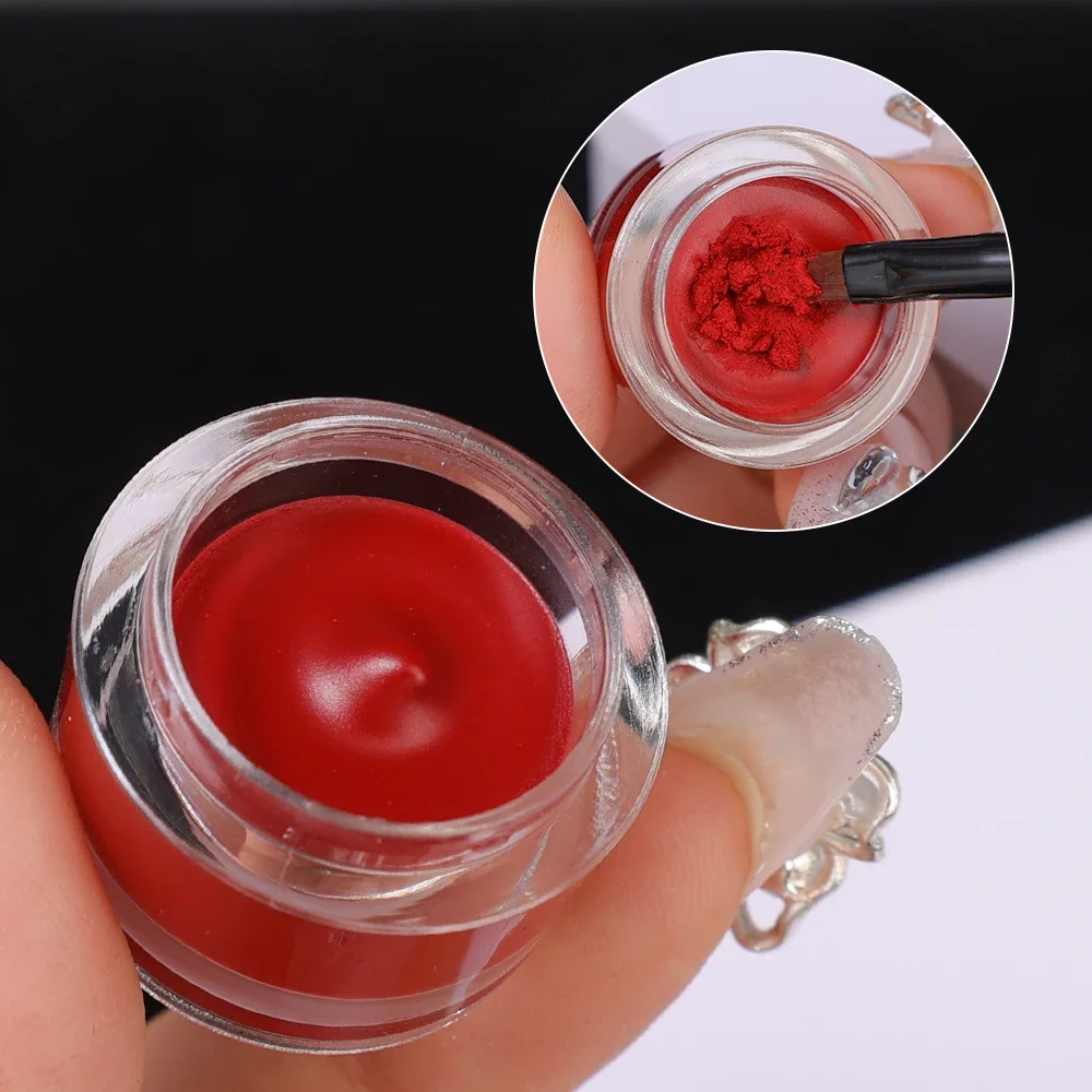 Moisturizing Red Canned Lip Mud Matte Velvet Lasting 3color Mousse Lipstick Set Non-stick Cup Lip Tint Blush Cream Korean Makeup