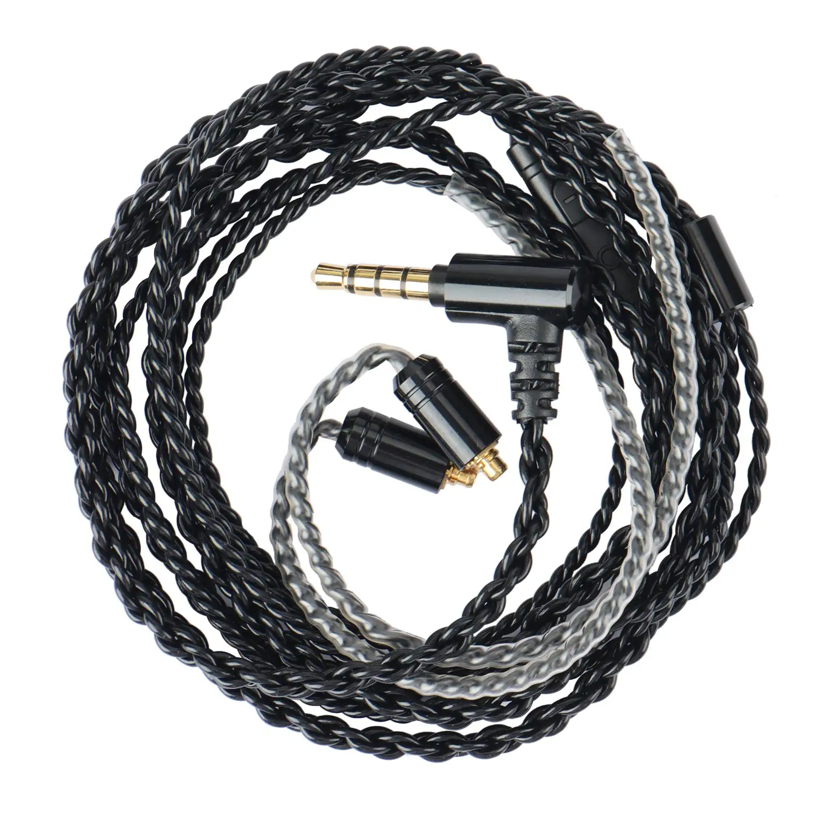 3.5Mm Headphone Upgrade Cable with Mic Silver Plated Wire Headset MMCX Earphone Cable for SE215 SE315 SE425 SE535 SE846