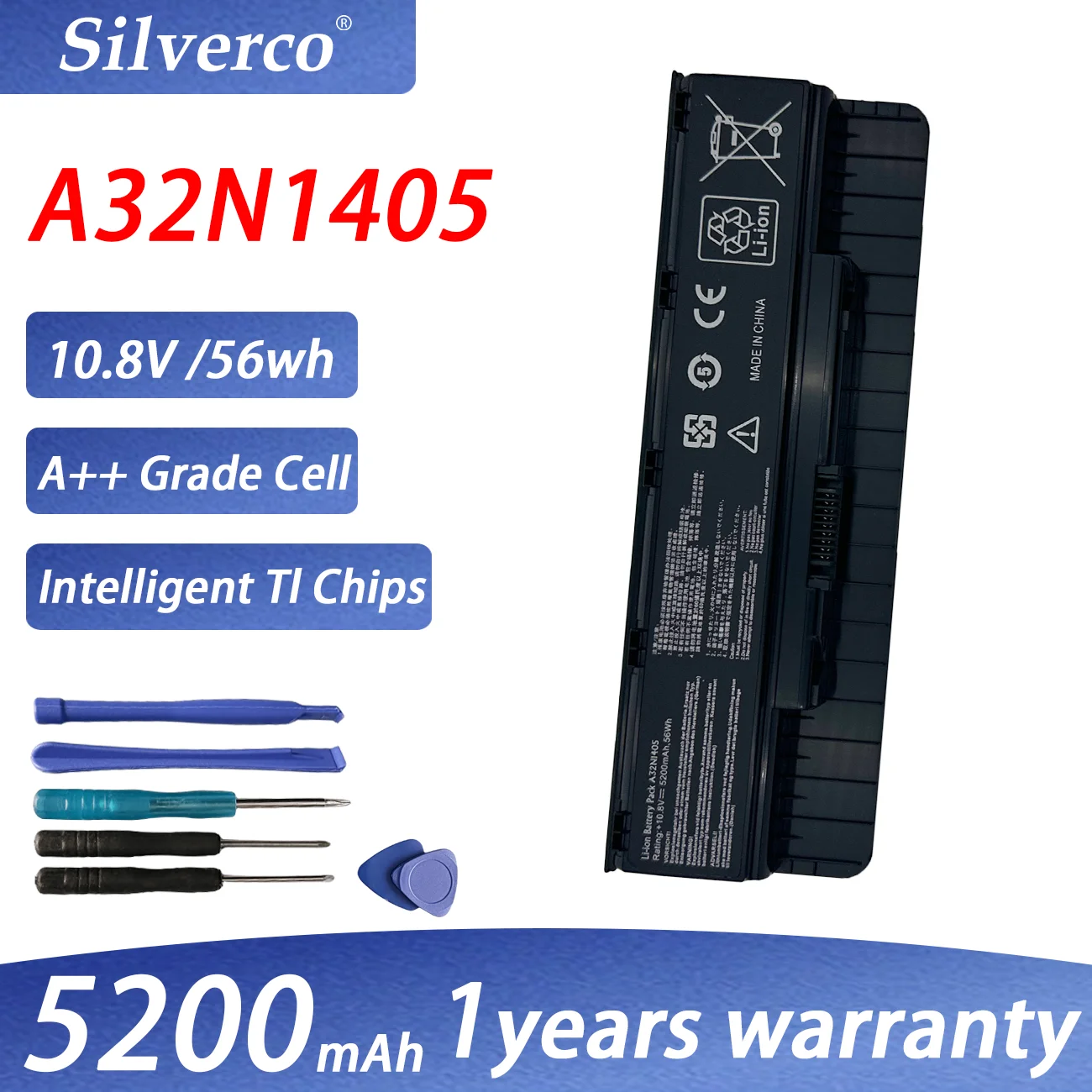 A32N1405 Laptop Battery for ASUS G551 G58JK G771 G771JK G771JM G551JK G551JM N551 N551J N751 GL551 GL551J GL551JM GL551 A32NI40