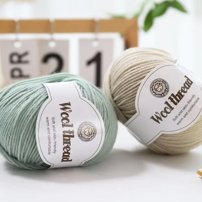 500 g/set de hilo de lana cálido y agradable para la piel para niños, tejido de ganchillo de 4 capas para bufanda, suéter, chaleco, hilo de lana merina liso esponjoso