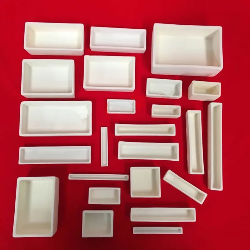 Rectangular Corundum Crucible / 99% Square alumina crucible /Sintered Crucible/melting crucible/Analytical research crucibles