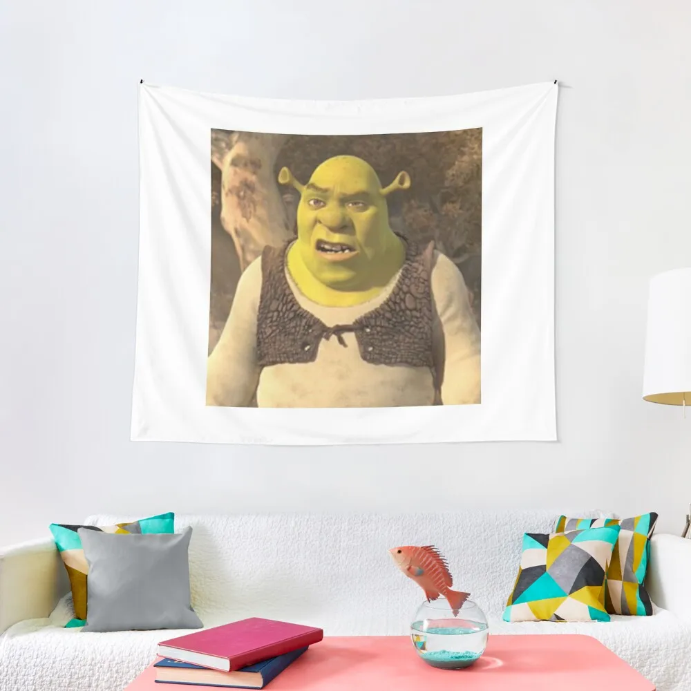 confused shrek Tapestry Wall Hanging House Decoration Room Decoration Aesthetic Tapestry