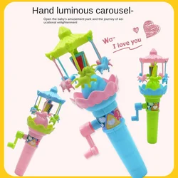 Light-Emitting Hand-Cranking Carousel Ferris Wheel Windmill Rotating Paradise Stall Night Market Small Gift Children's Toy