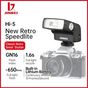 JINBEI HI-5 Flash Kamera Warna Speedlite Retro GN16 6000±200K Lampu Kecepatan 7 Tingkat Universal untuk Fotografi Canon Nikon Sony Fuji 8 flash retro penjualan terbaik - №