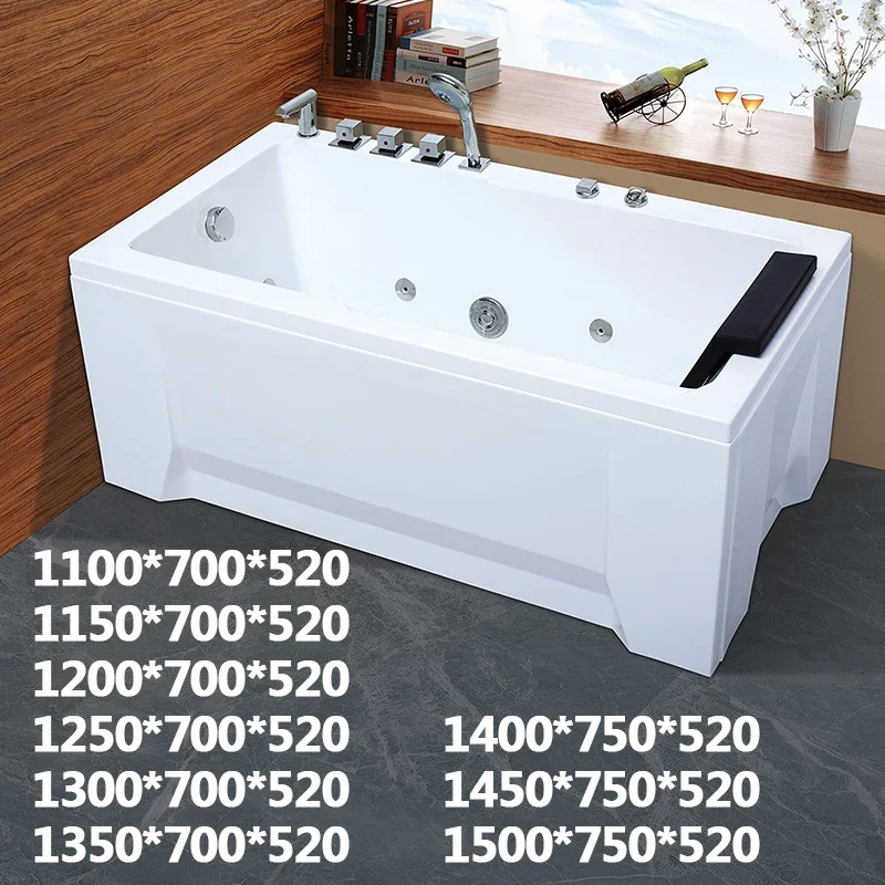 Bathroom Bathtub,Acrylic Massage Luxury One Massage Double Hydrotherapy Spa Square Bath Tub