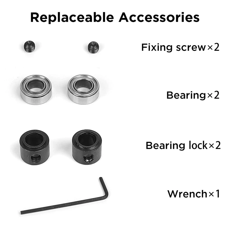 Set di punte per Router con rivestimento a filo, Set di punte per rivestimento a filo con cuscinetto a gambo da 1/4 pollici, lunghezza di taglio 1/2 pollici, 3/4 pollici, 1 pollice, 1-1/2 pollici