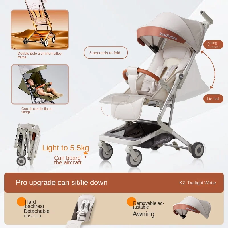

2025 New Baby Stroller Lightweight K2 Pocket Bike with Twin-Tube Aluminium Frame Two-way Shock-absorbingFolding Newborn Stroller