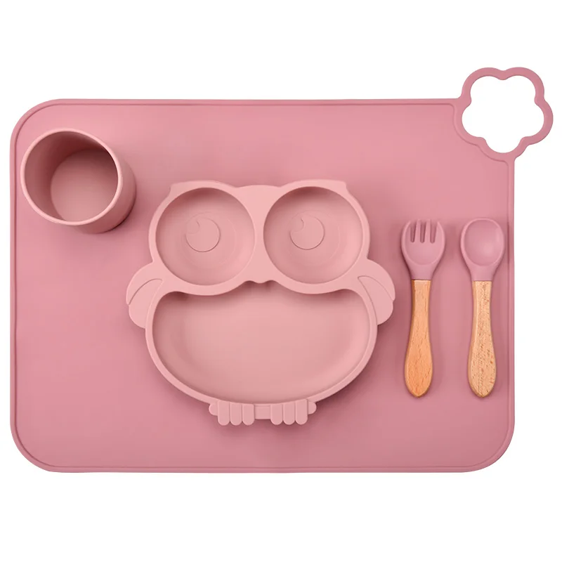 Baby Silicone Placemat BPA Free Food Grade Baby Kid Heat Resistant Mat Silicone Table Mat Baby Dining Table Pads Supplies